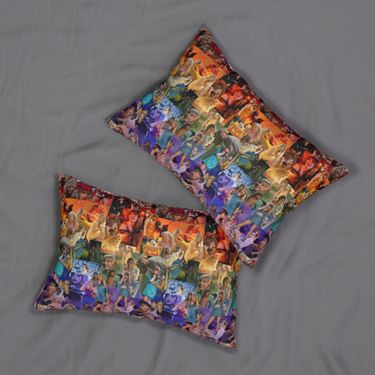 Taylor Swift Rainbow Photo Collage Spun Polyester Lumbar Pillow