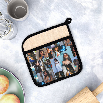 Madison Beer Mind In The Clouds Collage Pot Holder with Pocket