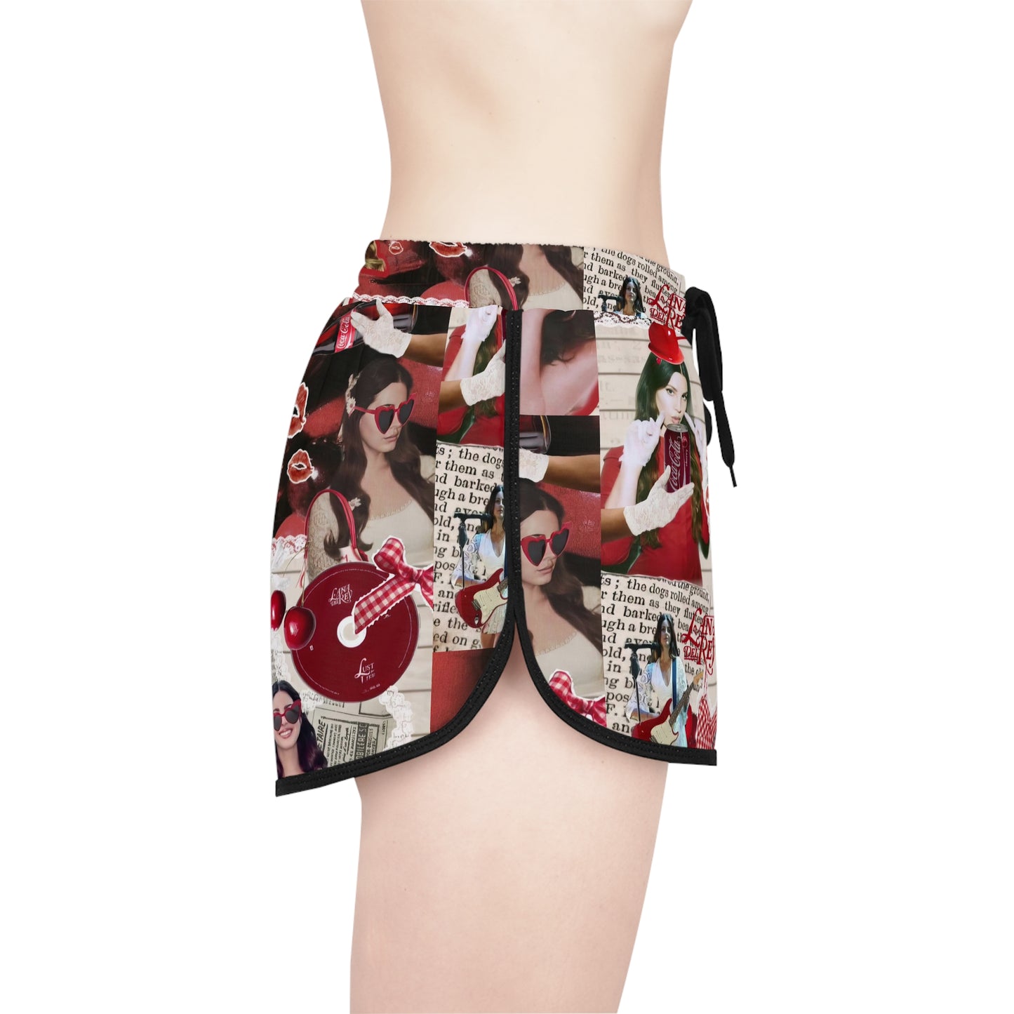 Lana Del Rey Cherry Coke Collage Women's Relaxed Shorts