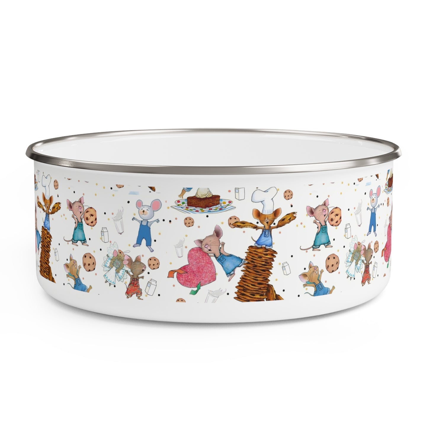 If You Give A Mouse A Cookie Collage Enamel Bowl