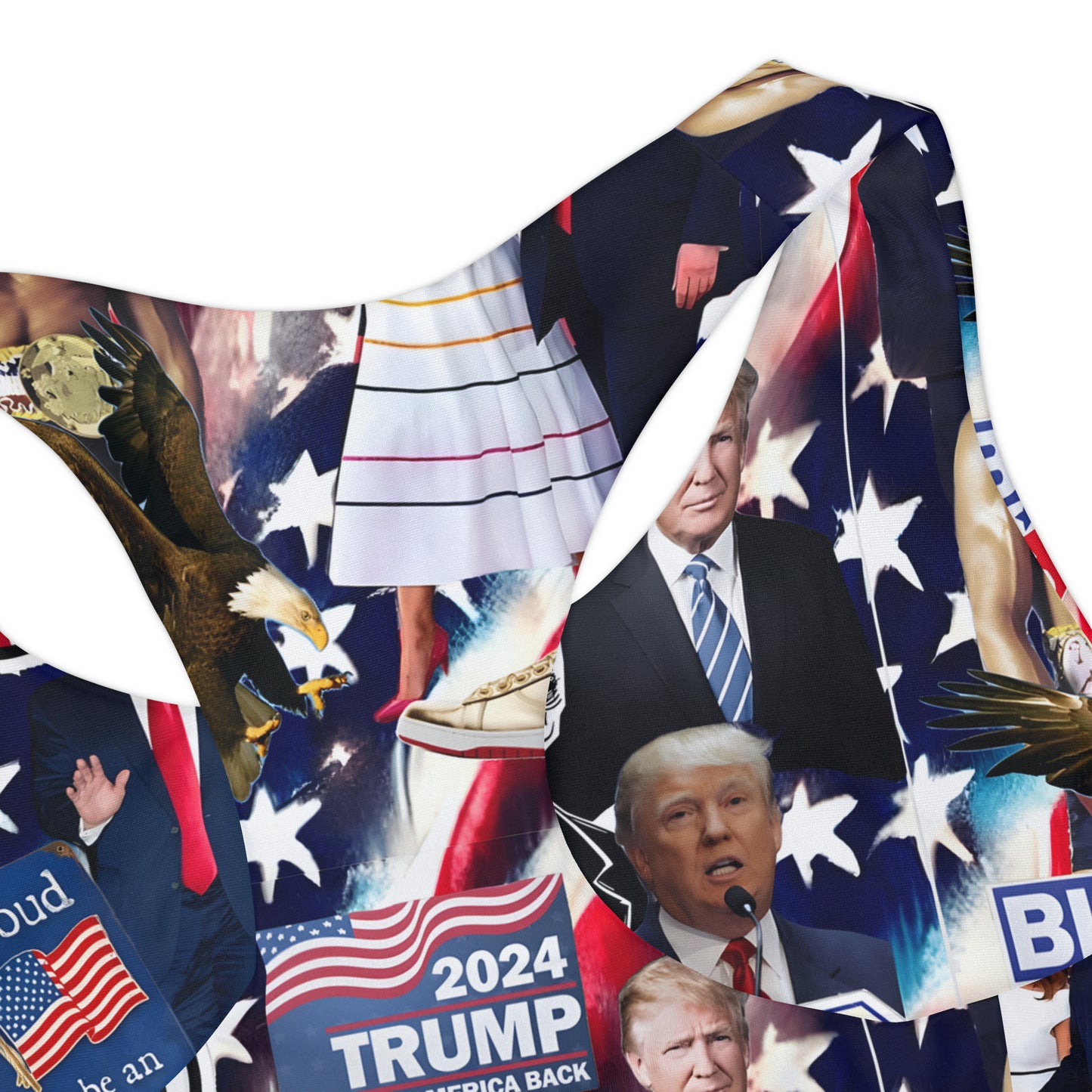 Donald Trump 2024 MAGA Montage Girls Two Piece Swimsuit
