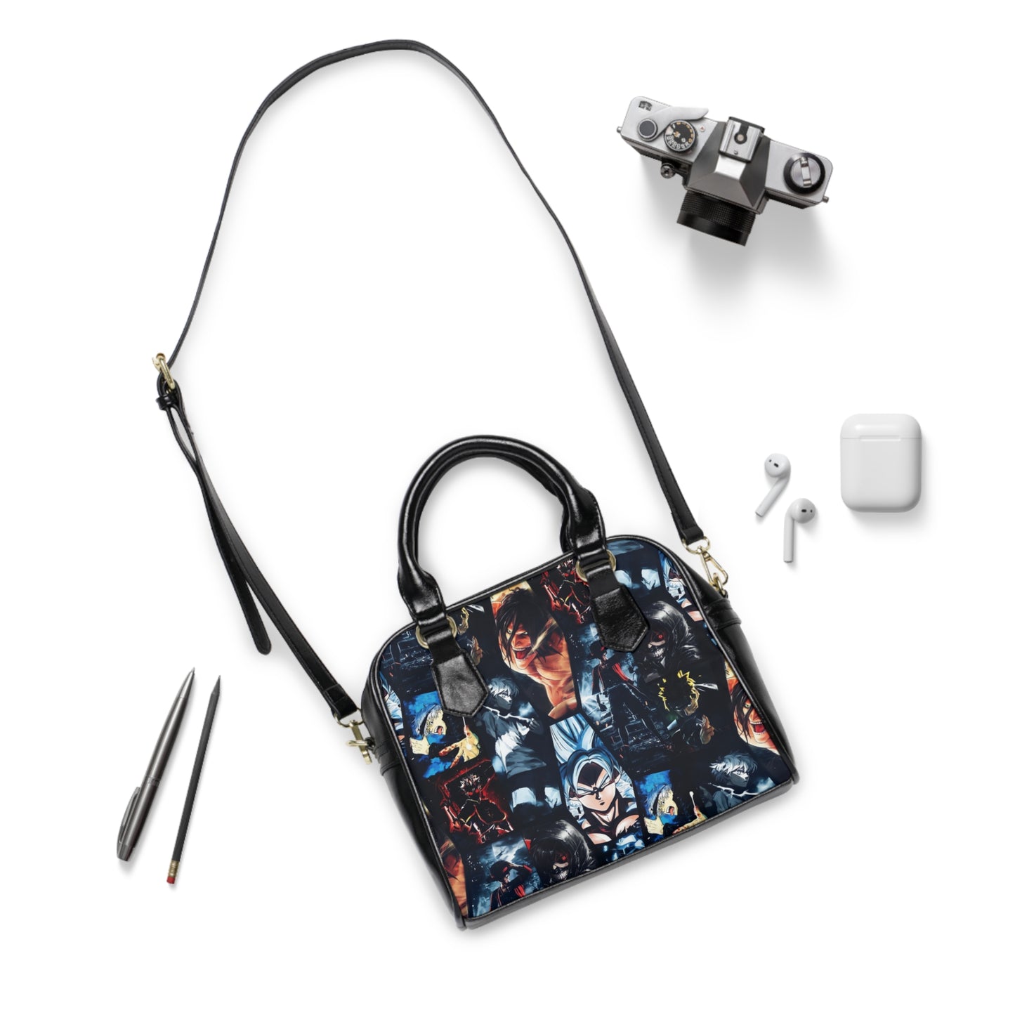 Anime Hero Montage Shoulder Handbag