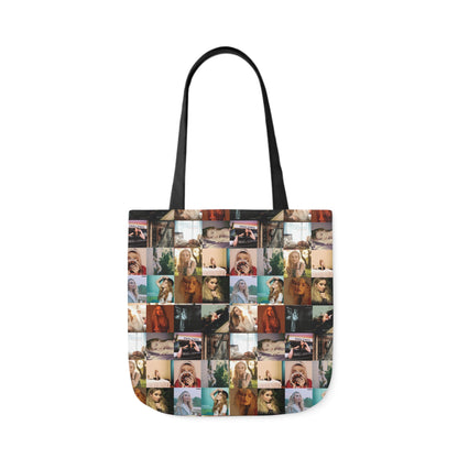 Sabrina Carpenter Album Cover Collage Polyester Canvas Tote Bag