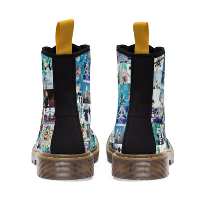 Hatsune Miku Album Cover Collage Women's Canvas Boots