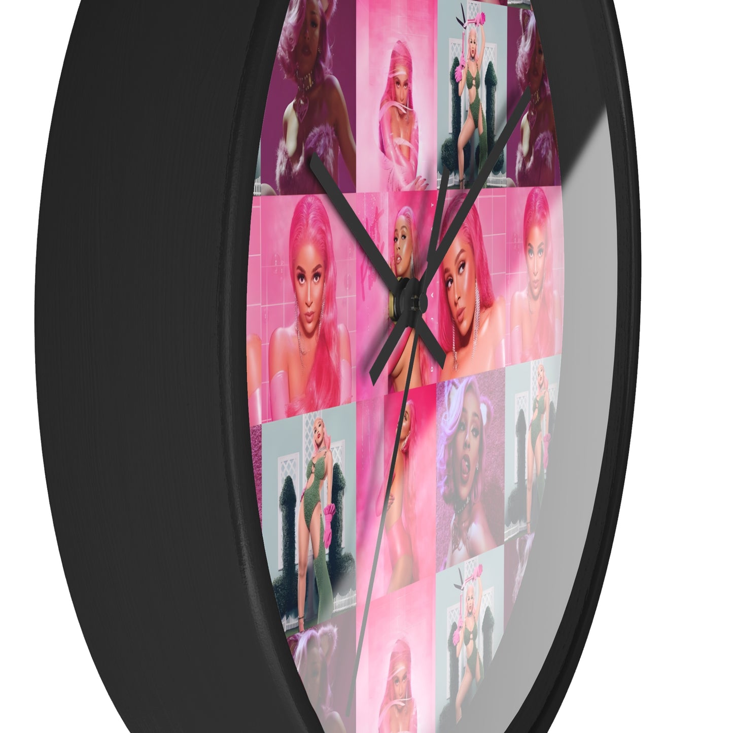 Doja Cat Hot Pink Mosaic Wall Clock