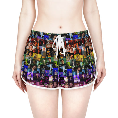 Harry Styles Rainbow Photo Collage Women's Relaxed Shorts