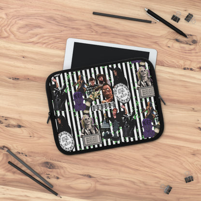 Beetlejuice Strange And Unusual Collage Laptop Sleeve