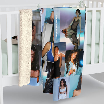 Madison Beer Mind In The Clouds Collage Sherpa Fleece Blanket