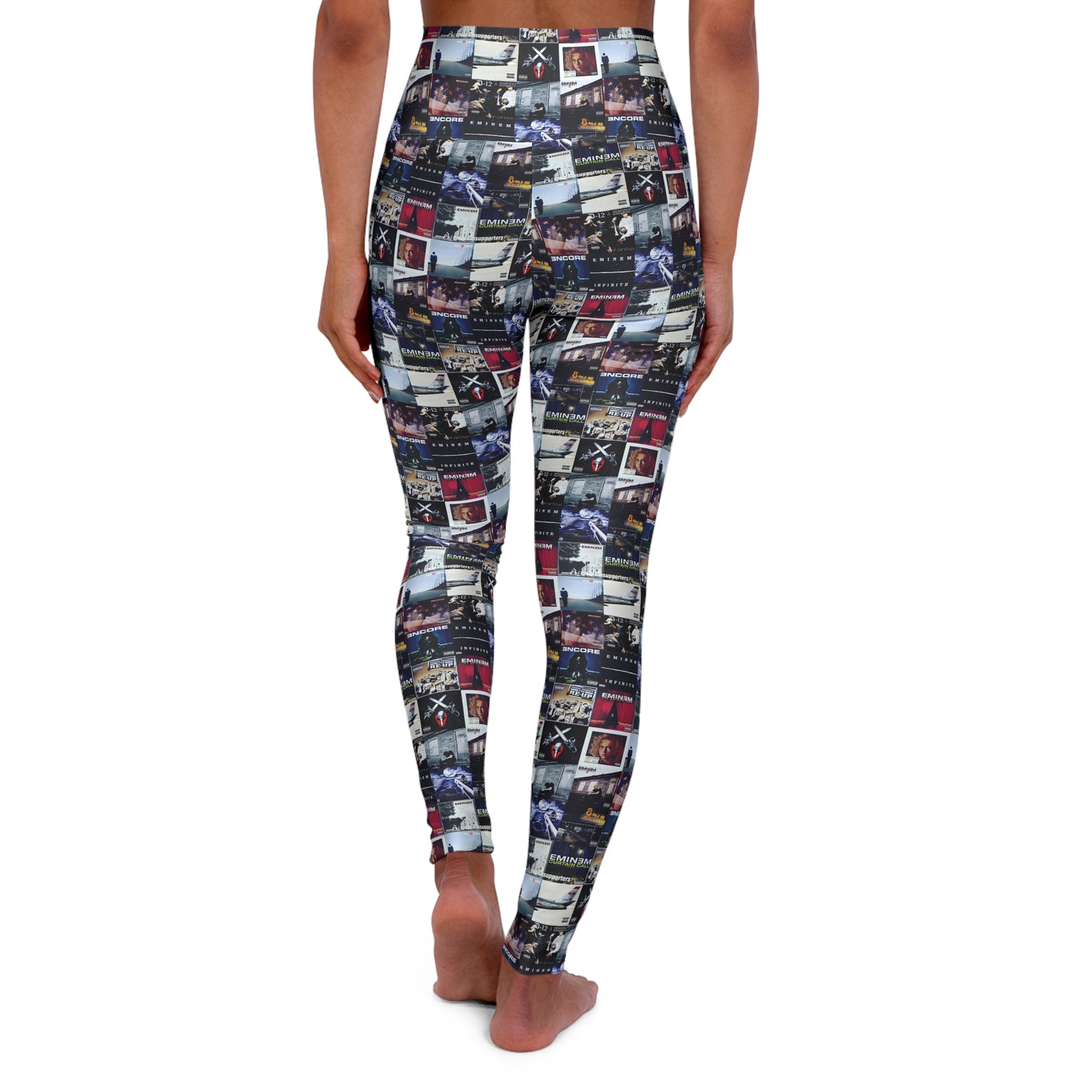 Eminem Album Art Cover Collage High Waisted Yoga Leggings