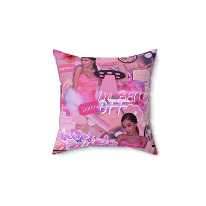 Ariana Grande Purple Vibes Collage Spun Polyester Square Pillow