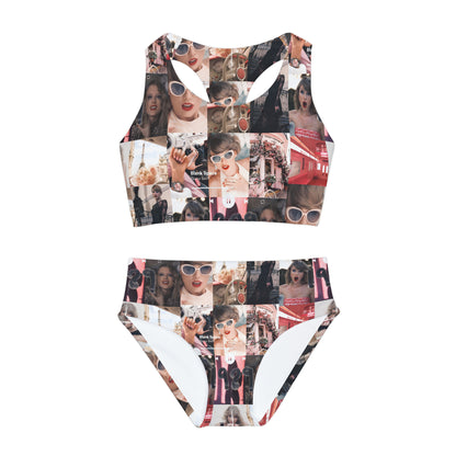 Taylor Swift 1989 Blank Space Collage Girls Two Piece Swimsuit