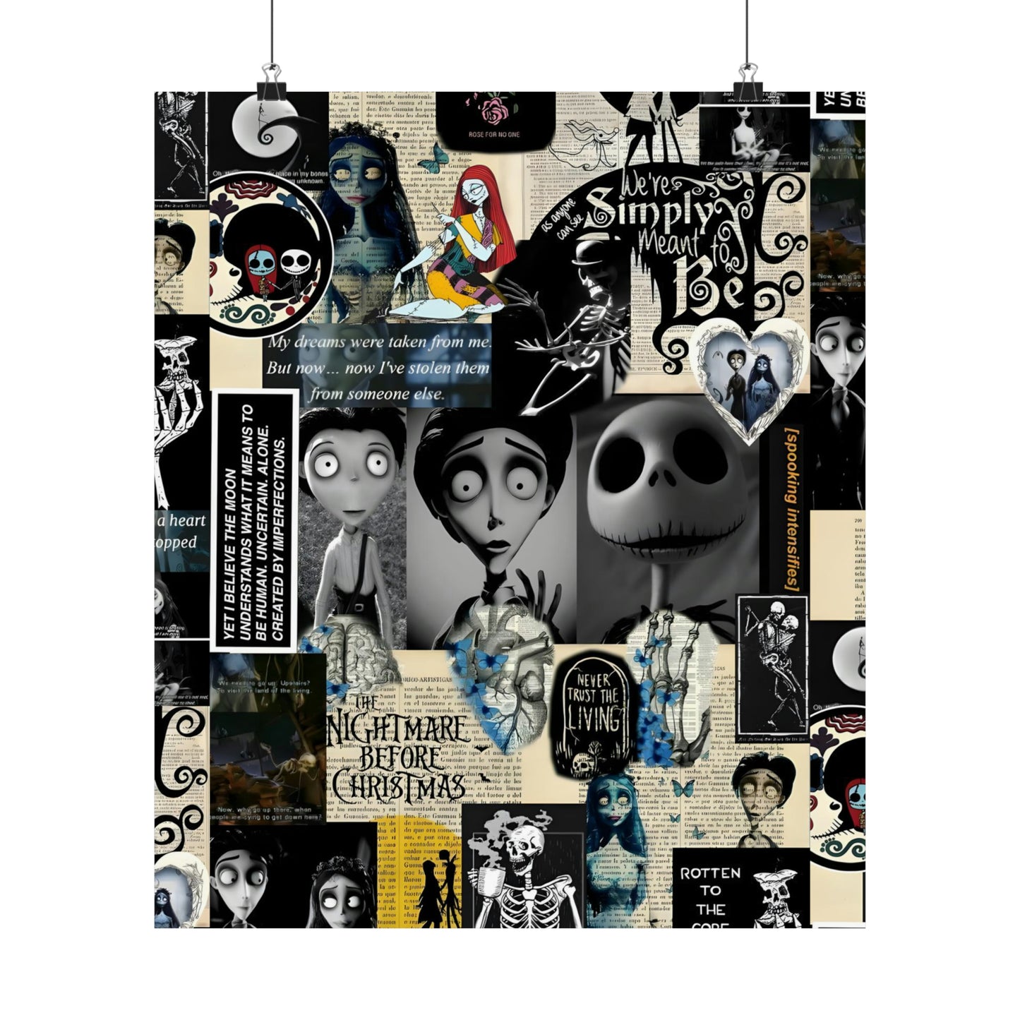 The Nightmare Before Christmas Rotten To The Core Collage Matte Vertical Poster