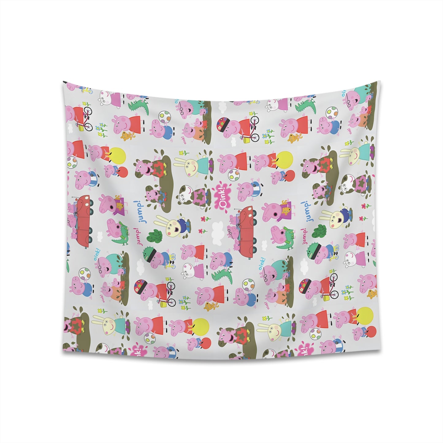 Peppa Pig Oink Oink Collage Printed Wall Tapestry