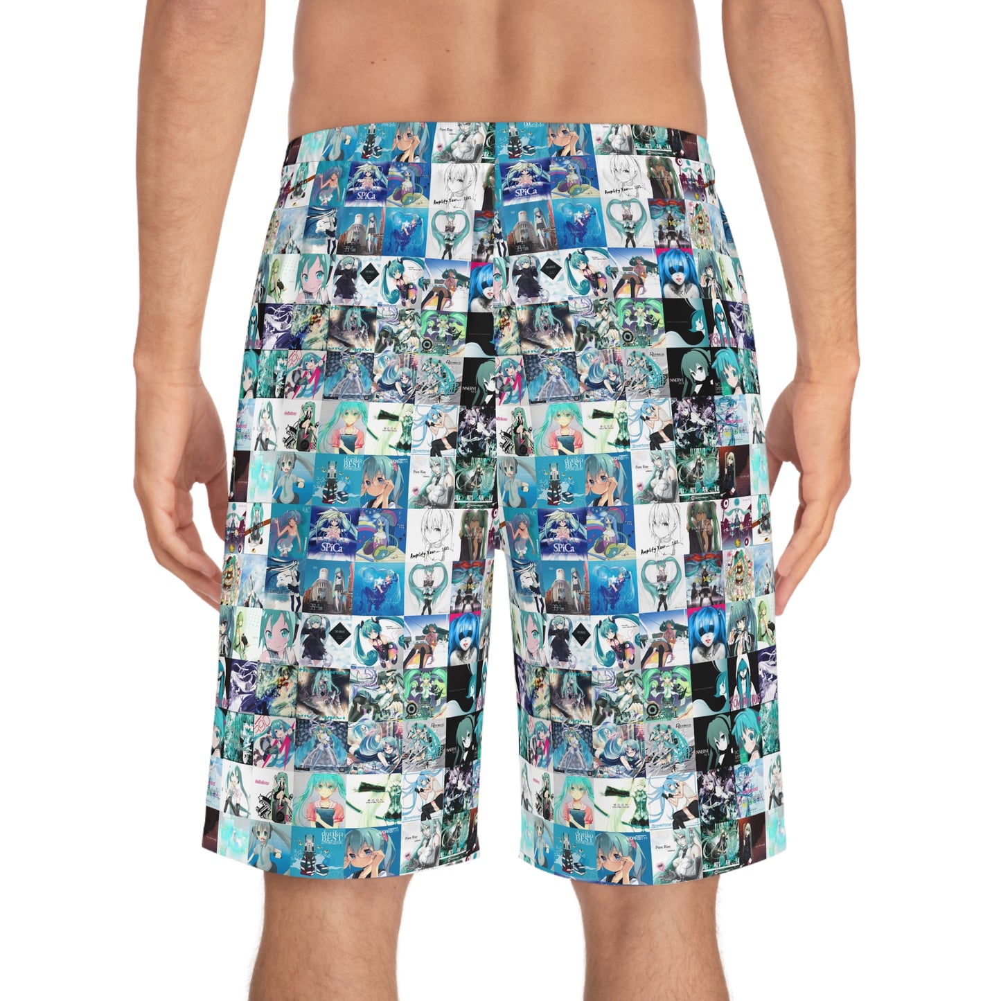 Hatsune Miku Album Cover Collage Men's Board Shorts