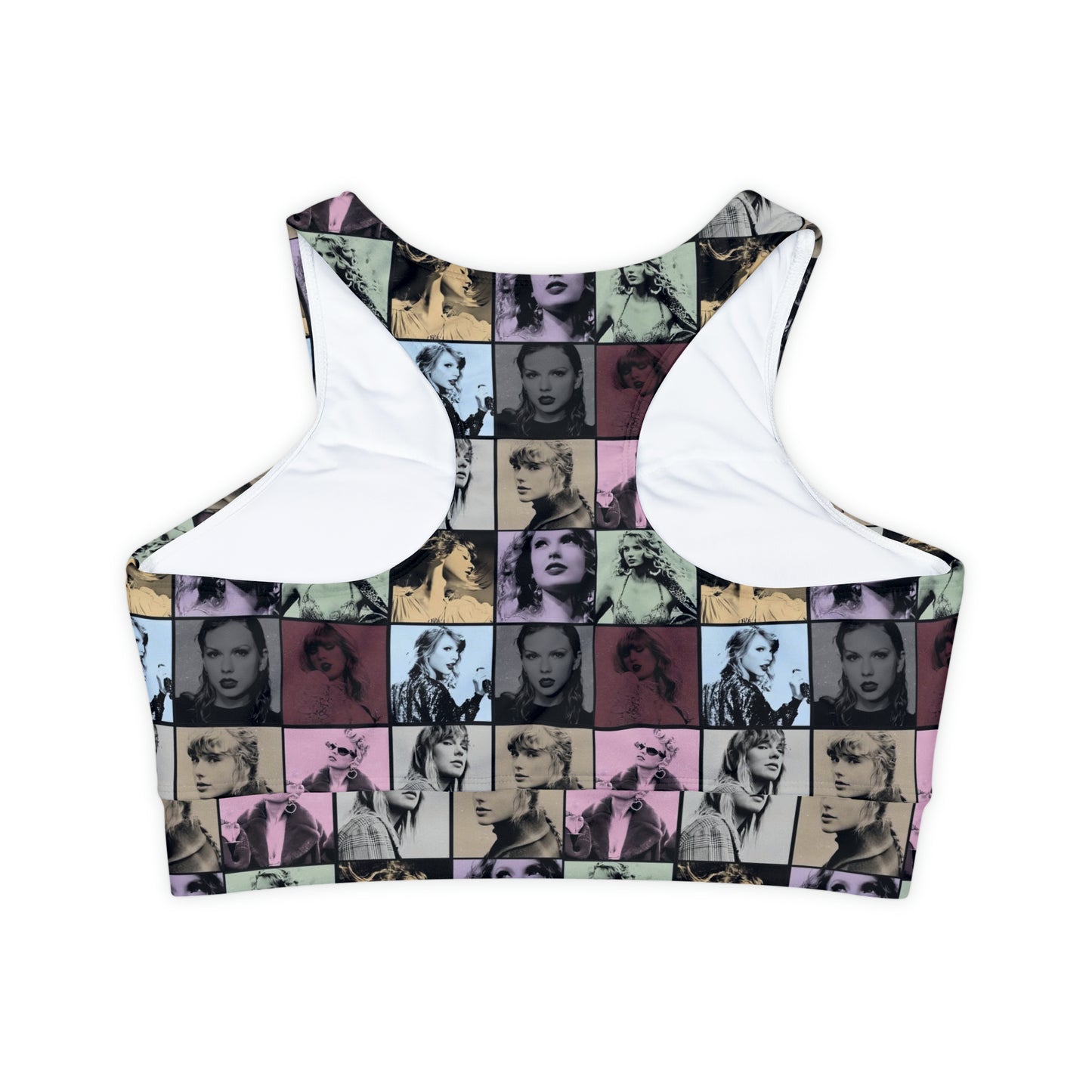 Taylor Swift Eras Collage Fully Lined, Padded Sports Bra