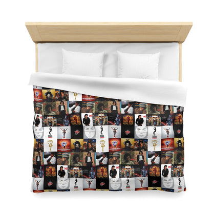 Michael Jackson Album Cover Collage Microfiber Duvet Cover