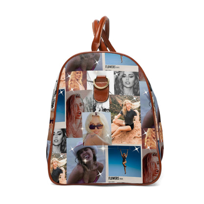 Miley Cyrus Flowers Photo Collage Waterproof Travel Bag