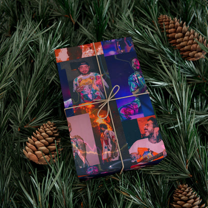 Post Malone Lightning Photo Collage Gift Wrap Paper