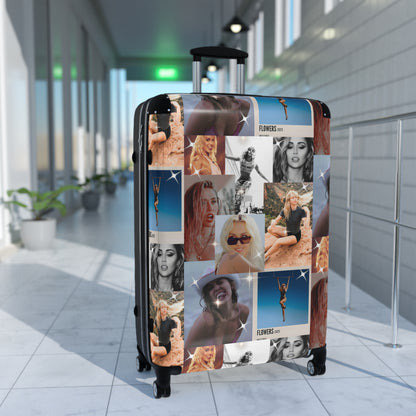 Miley Cyrus Flowers Photo Collage Suitcase