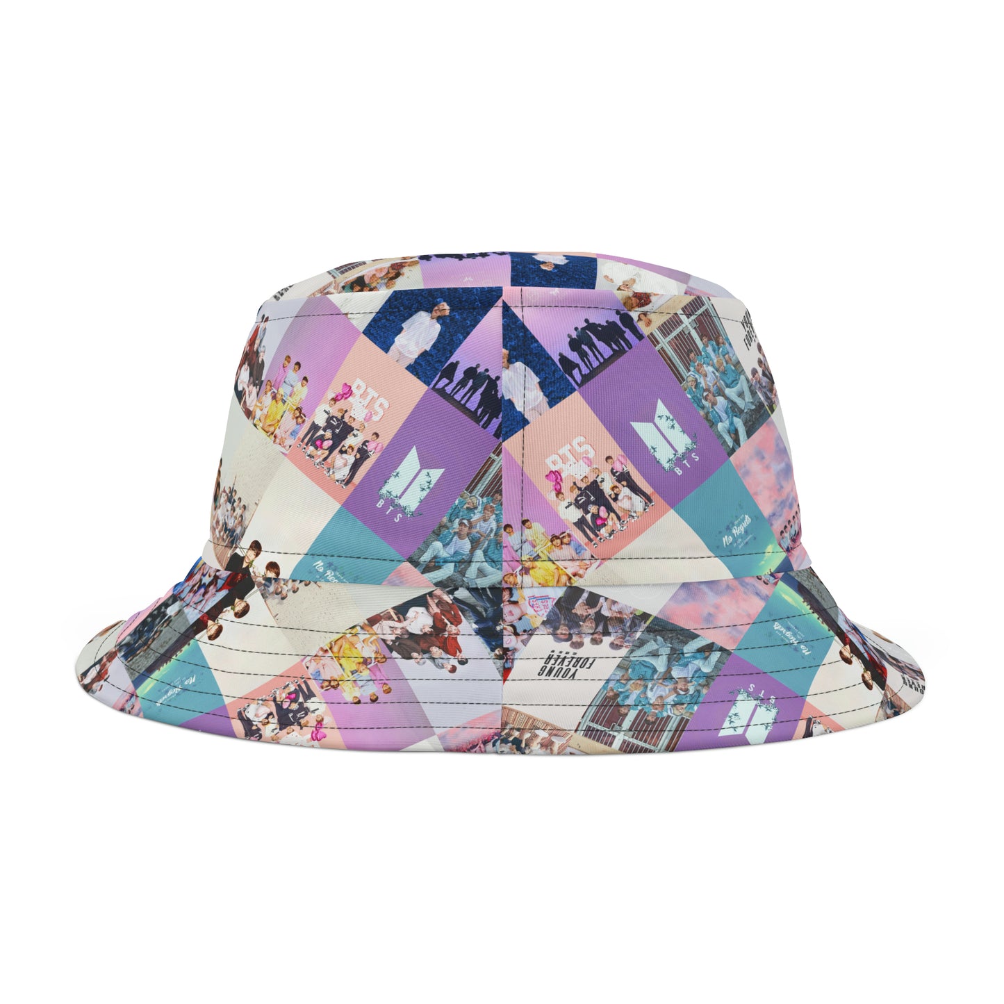 BTS Pastel Aesthetic Collage Bucket Hat