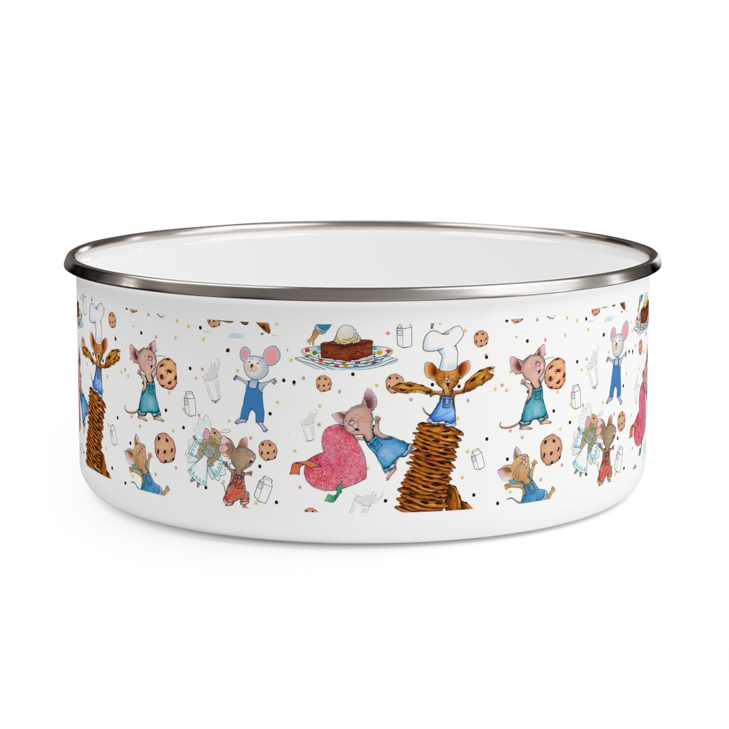 If You Give A Mouse A Cookie Collage Enamel Bowl