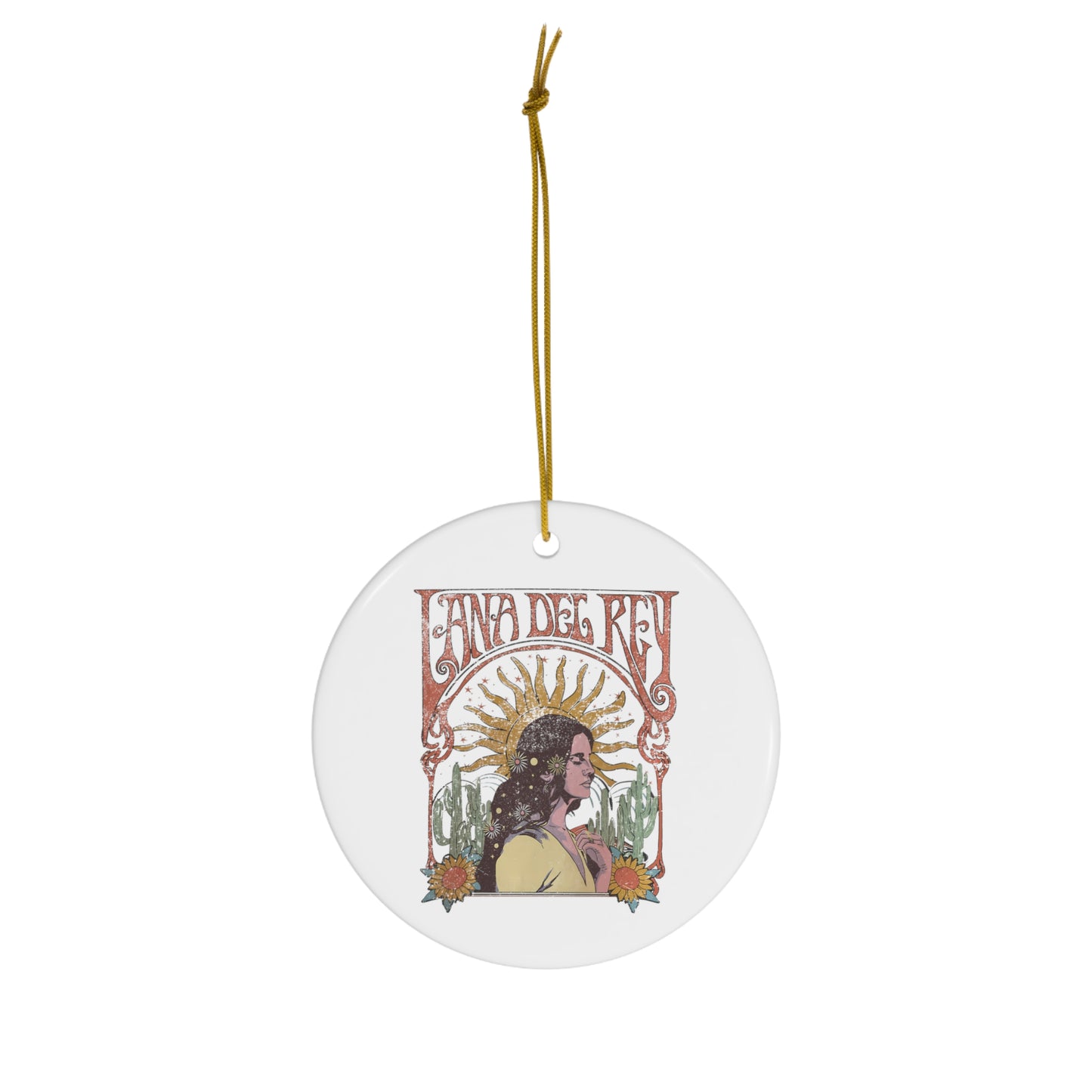 Lana Del Rey Vintage Artwork Ceramic Ornament