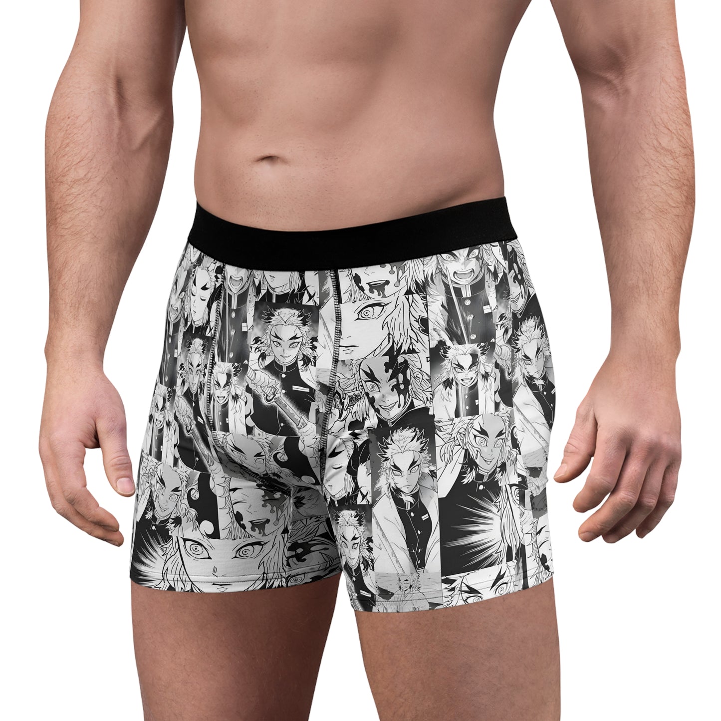 Demon Slayer Kyojuro Rengoku Collage Men's Boxer Briefs