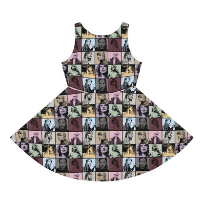 Taylor Swift Eras Collage Girls' Sleeveless Sundress