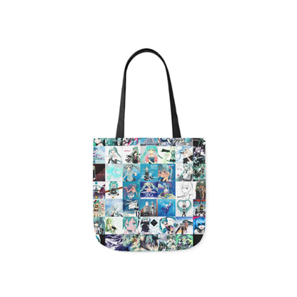 Hatsune Miku Album Cover Collage Polyester Canvas Tote Bag