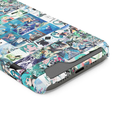 Hatsune Miku Album Cover Collage Phone Case With Card Holder