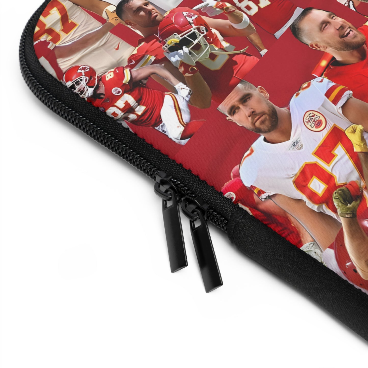 Travis Kelce Chiefs Red Collage Laptop Sleeve