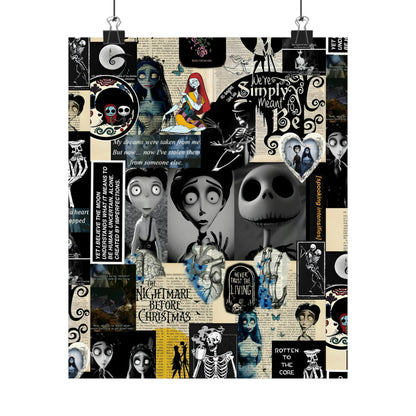 The Nightmare Before Christmas Rotten To The Core Collage Matte Vertical Poster