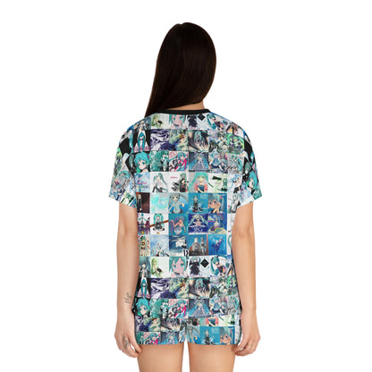 Hatsune Miku Album Cover Collage Women's Short Pajama Set