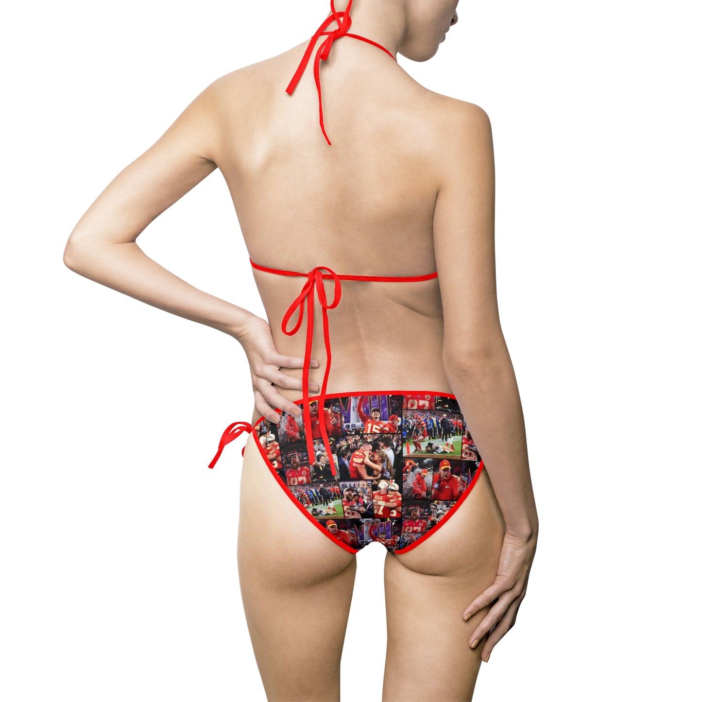 Kansas City Chiefs Superbowl LVIII Championship Victory Collage Women's Bikini Swimsuit