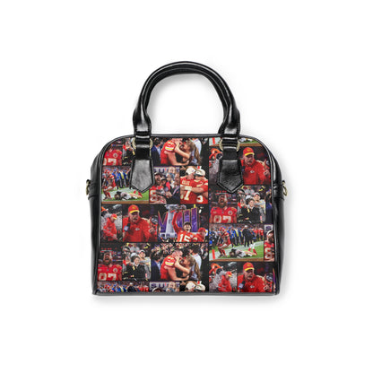 Kansas City Chiefs Superbowl LVIII Championship Victory Collage Shoulder Handbag