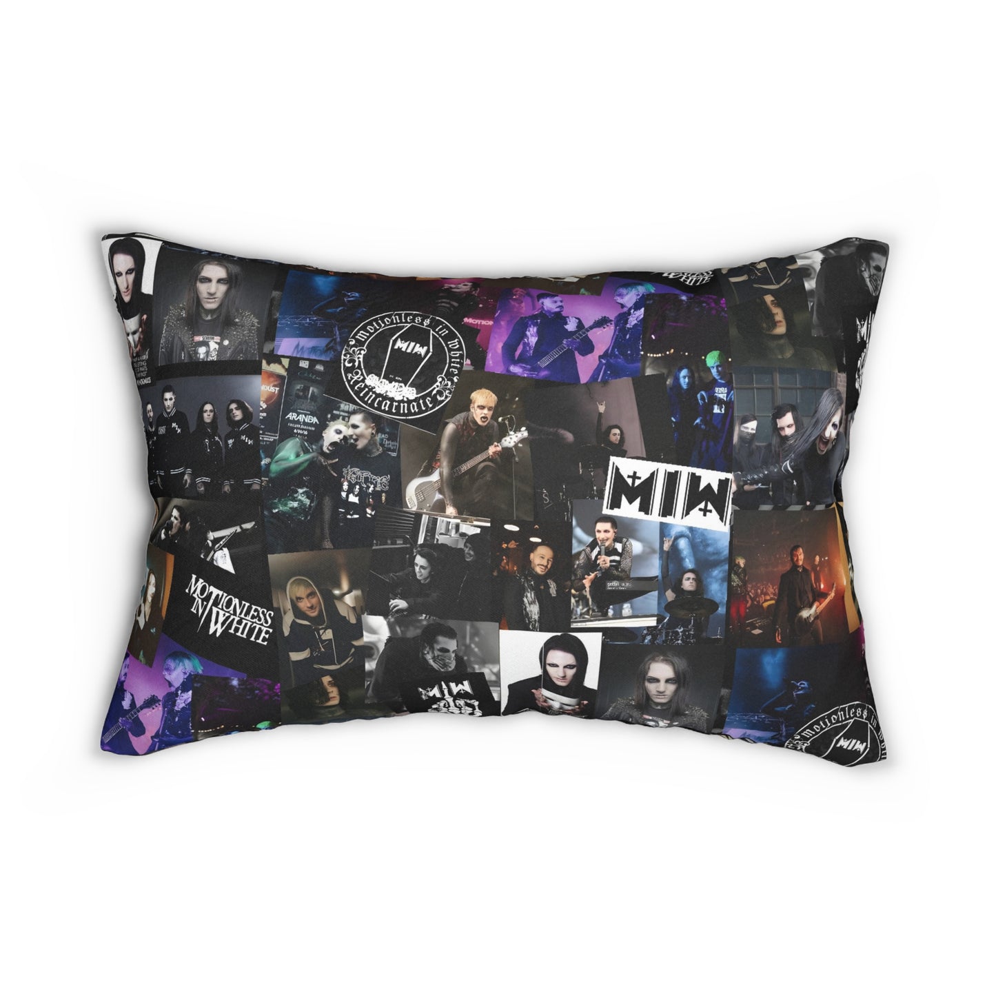 Motionless In White Photo Collage Polyester Lumbar Pillow