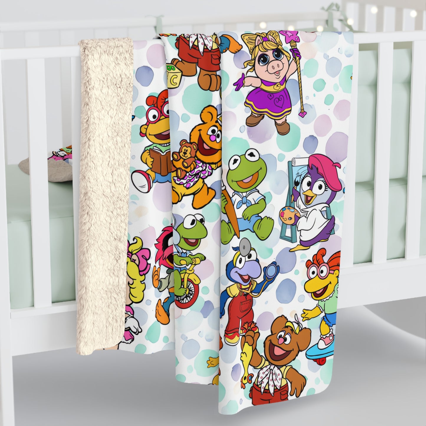 Muppet Babies Playtime Party Sherpa Fleece Blanket