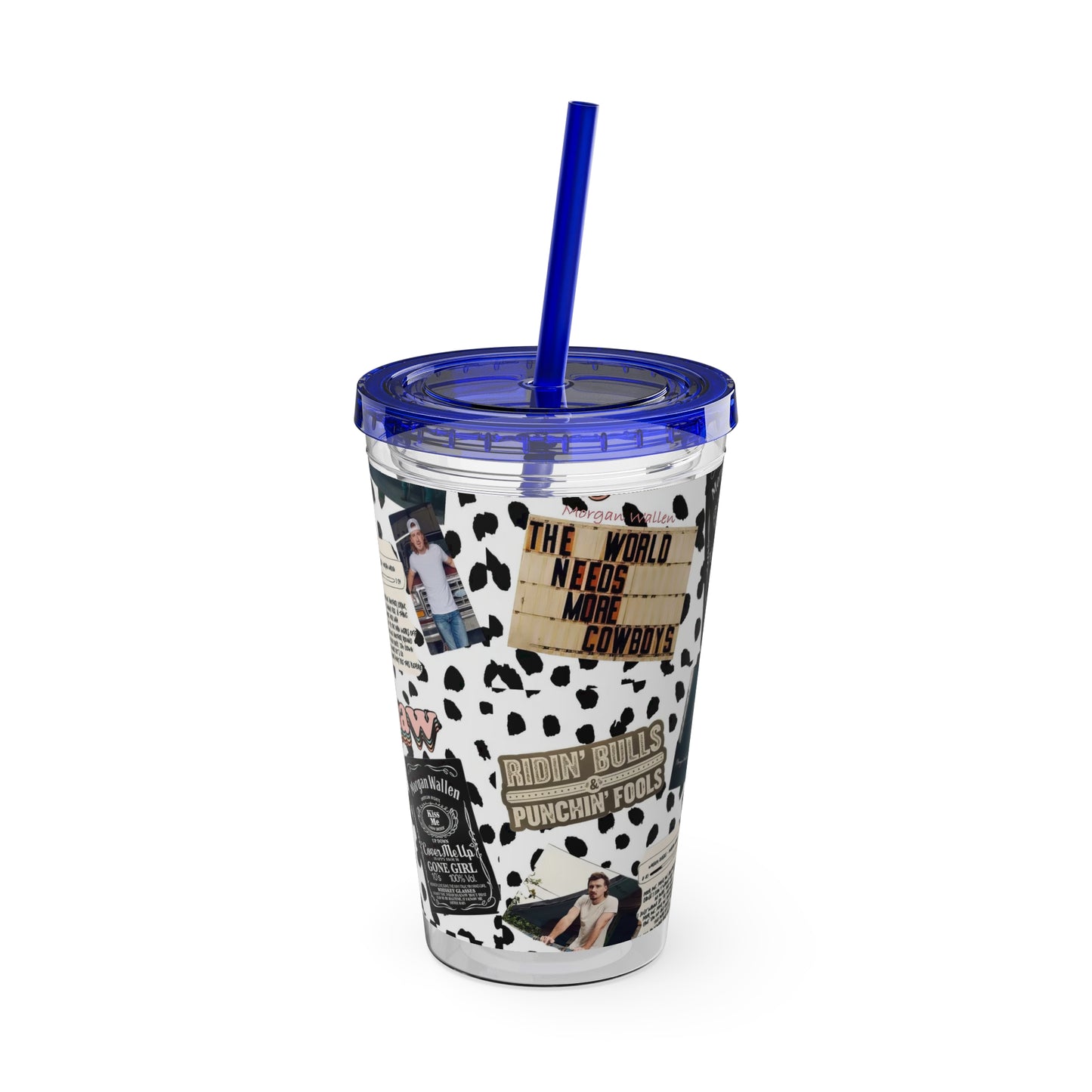 Morgan Wallen Yeehaw Collage Sunsplash Tumbler with Straw