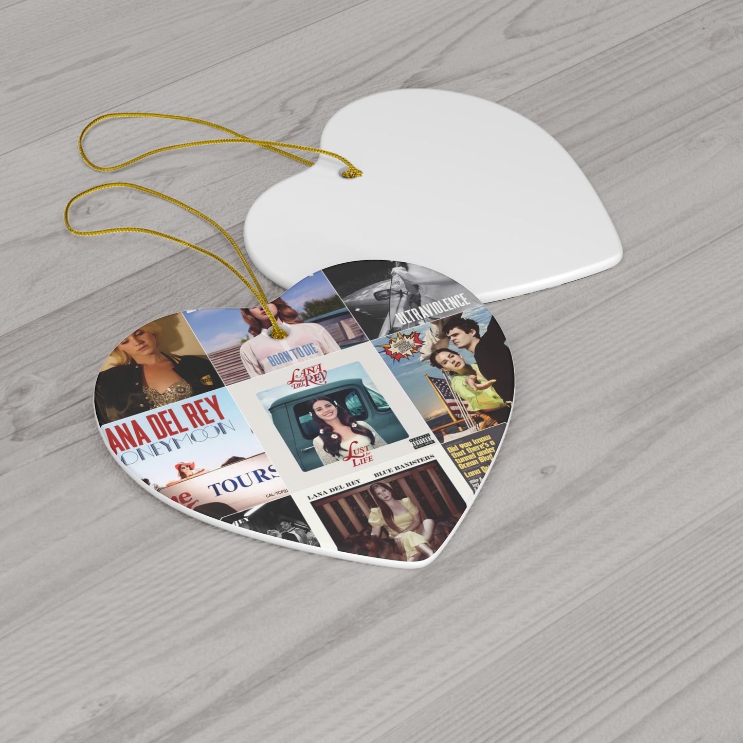 Lana Del Rey Album Cover Collage Ceramic Ornament