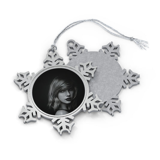 Taylor Swift Noir Pewter Snowflake Ornament
