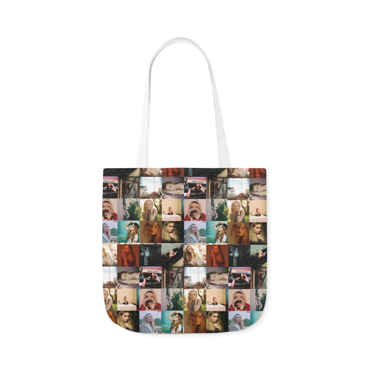 Sabrina Carpenter Album Cover Collage Polyester Canvas Tote Bag