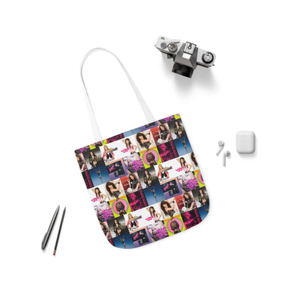 Miley Cyrus Album Cover Collage Polyester Canvas Tote Bag