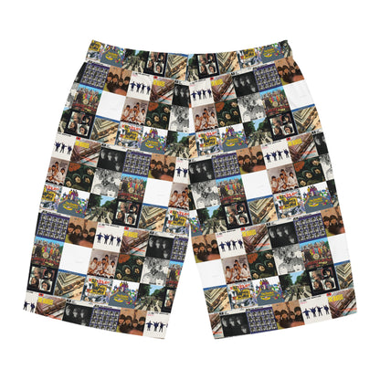 The Beatles Album Cover Collage Men's Board Shorts