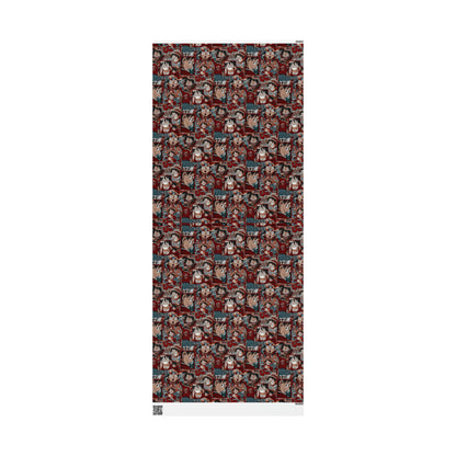 One Piece Anime Monkey D Luffy Red Collage Gift Wrapping Paper
