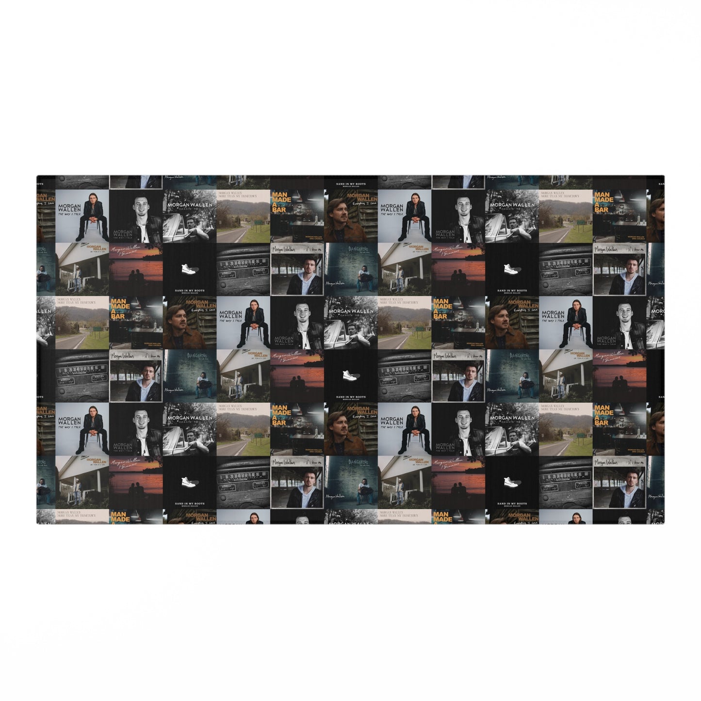 Morgan Wallen Album Cover Collage Dornier Rug