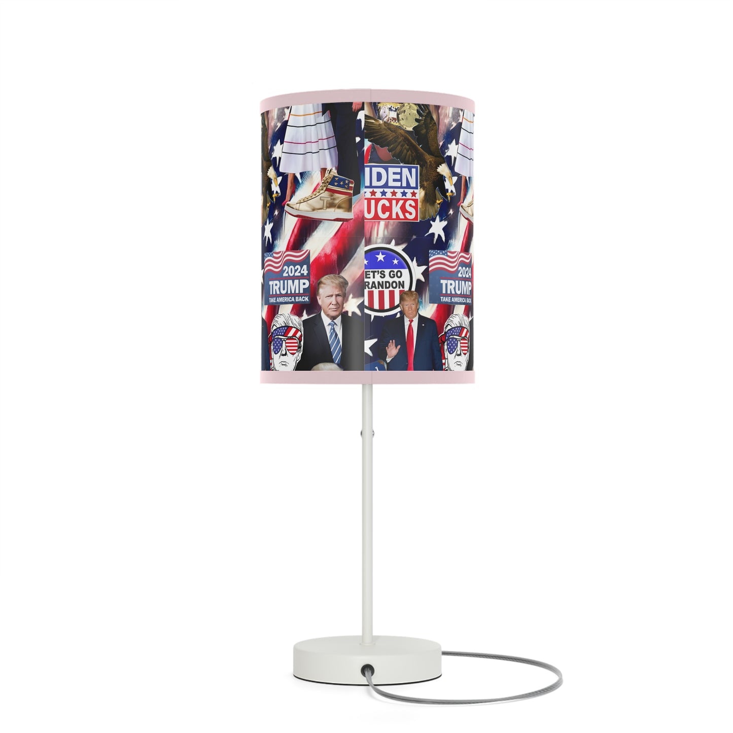 Donald Trump 2024 MAGA Montage Lamp on a Stand