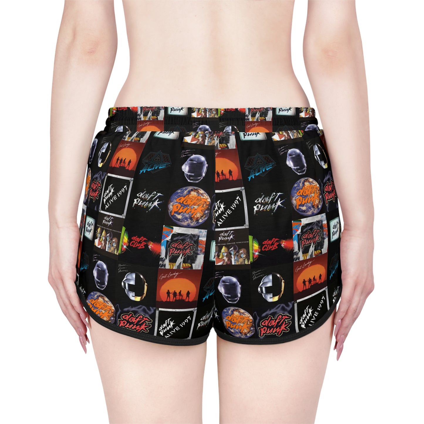 Daft Punk Album Cover Art Collage Women's Relaxed Shorts