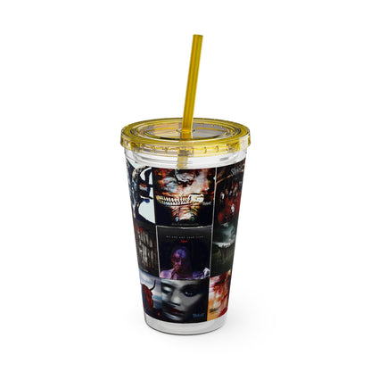 Slipknot Album Art Collage Sunsplash Tumbler with Straw