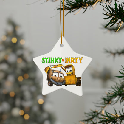 Stinky & Dirty Best Buds Ceramic Ornaments (1pc, 3pcs, 5pcs, 10pcs)