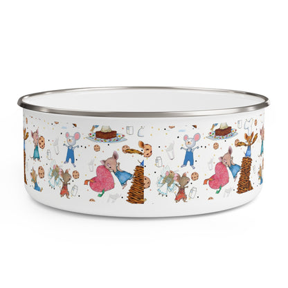 If You Give A Mouse A Cookie Collage Enamel Bowl